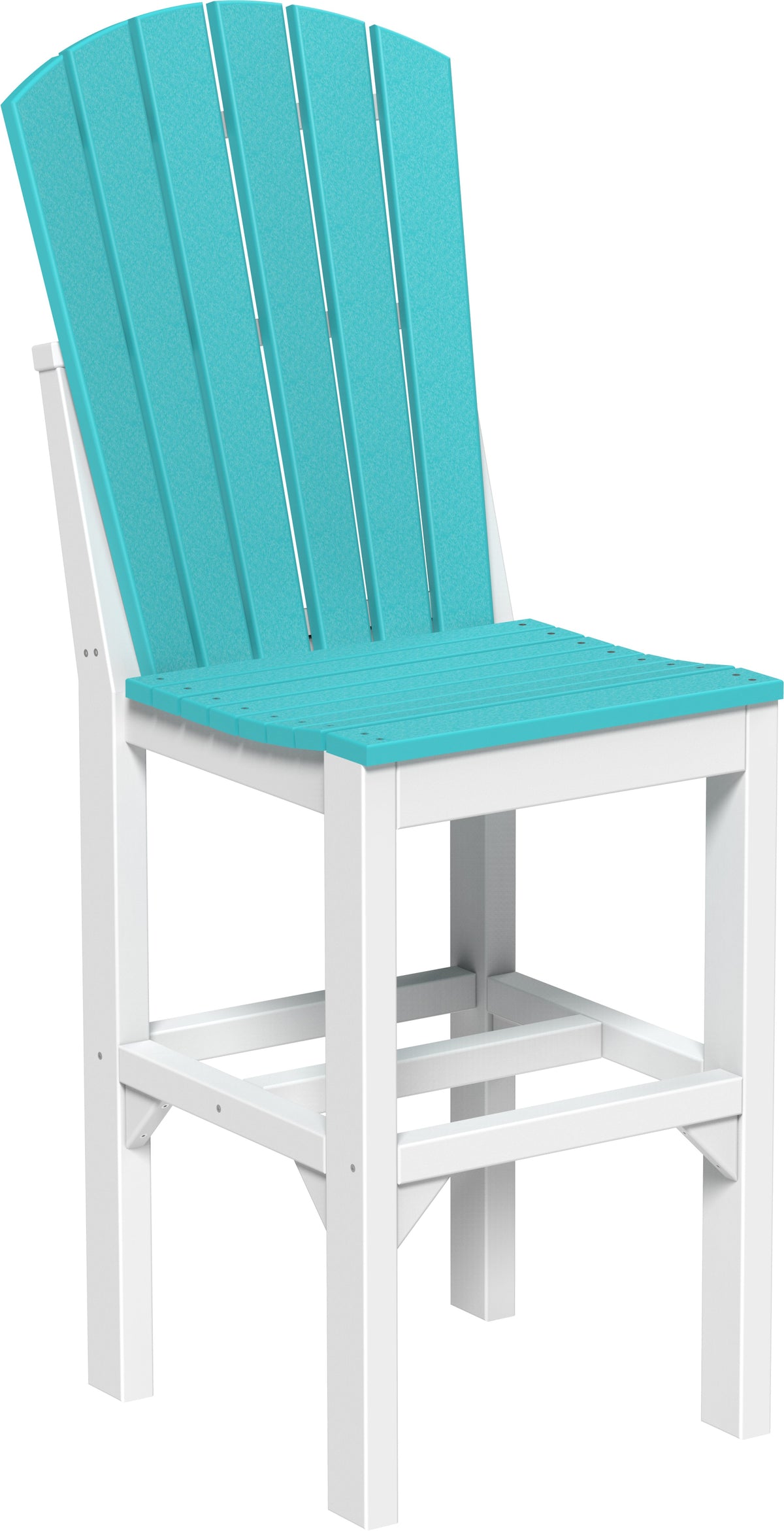 Adirondack Side Chair Aruba Blue & White / Bar Height
