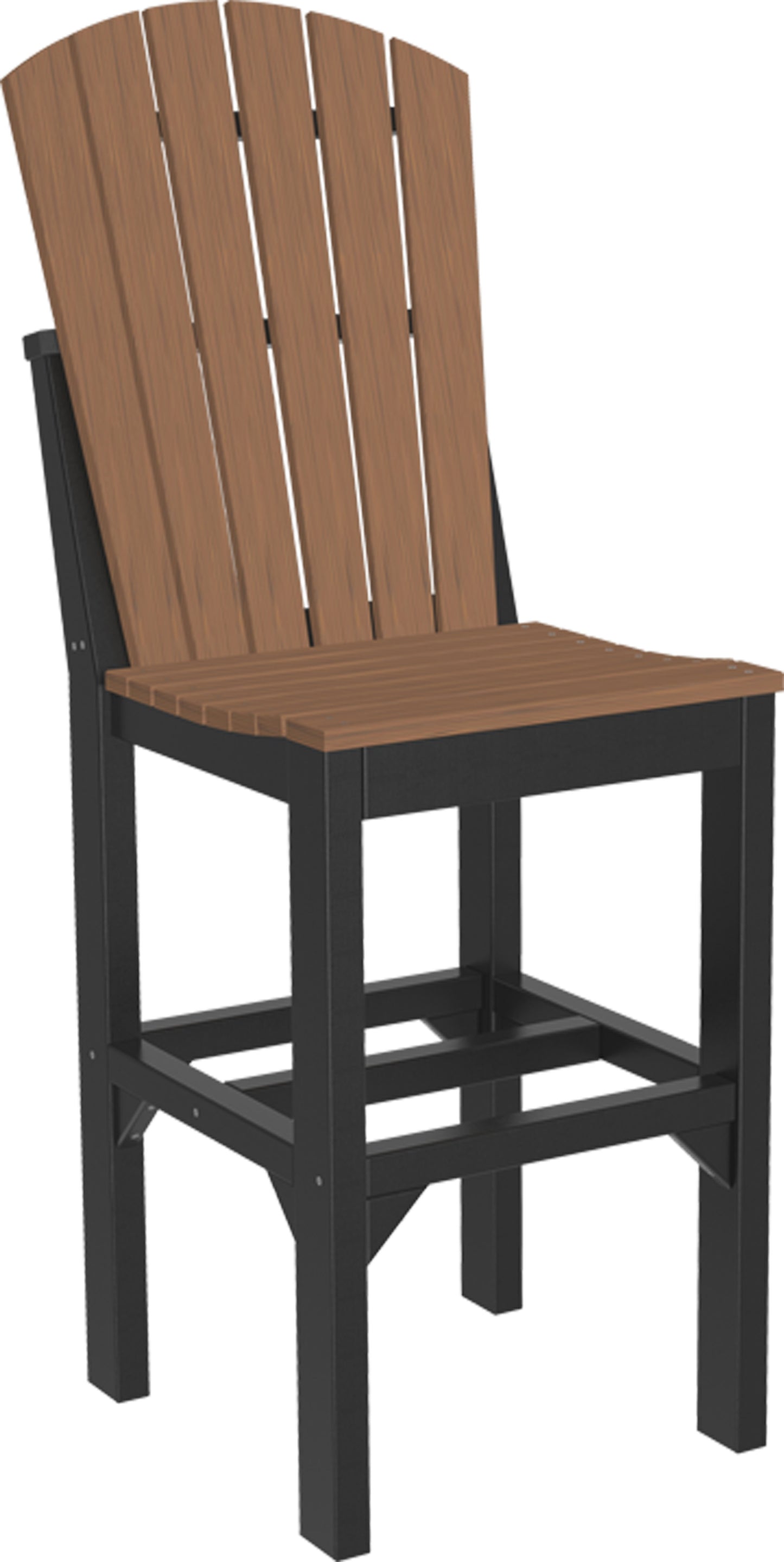 Adirondack Side Chair Antique Mahogany & Black / Bar Height