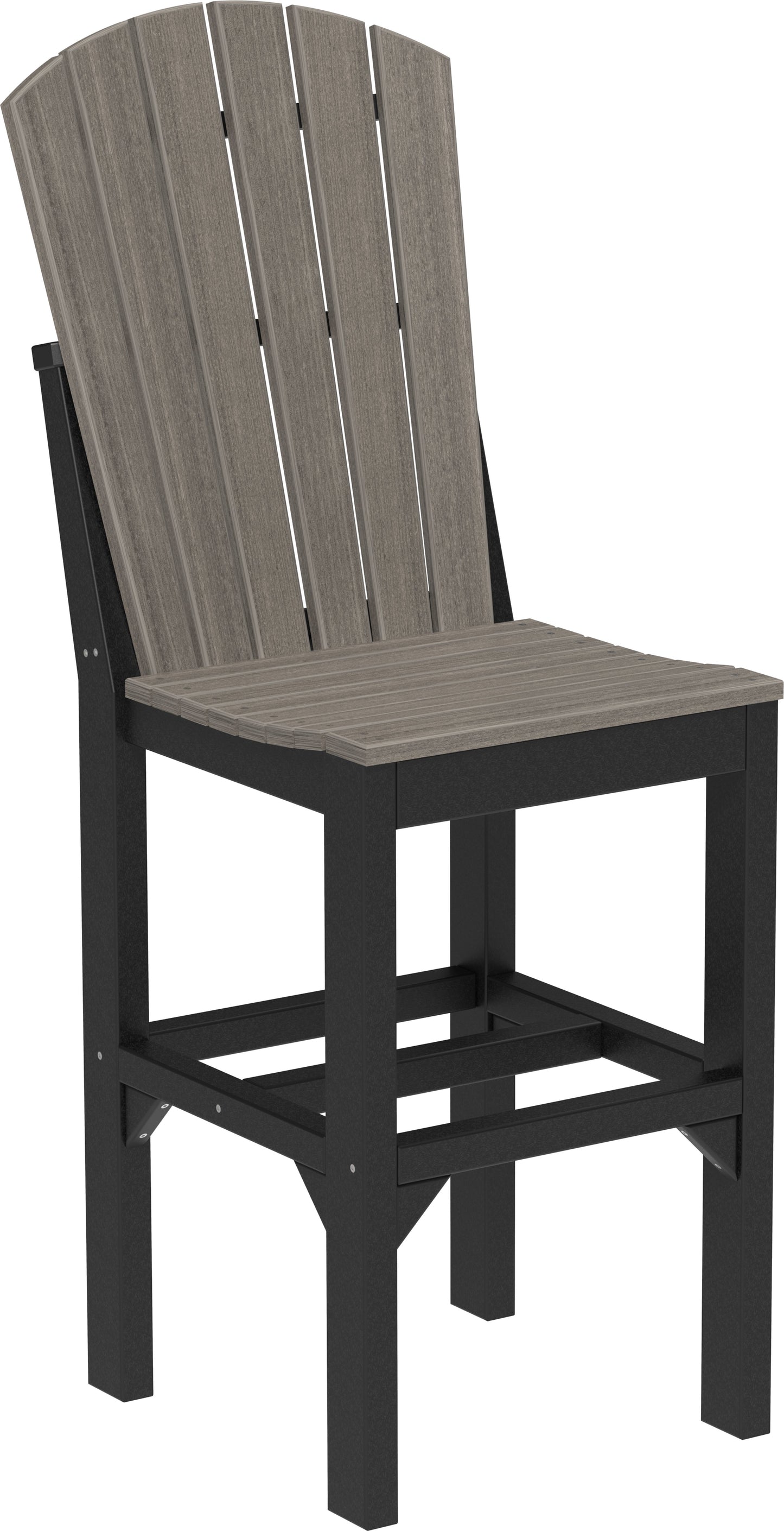 Adirondack Side Chair Coastal Gray & Black / Bar Height