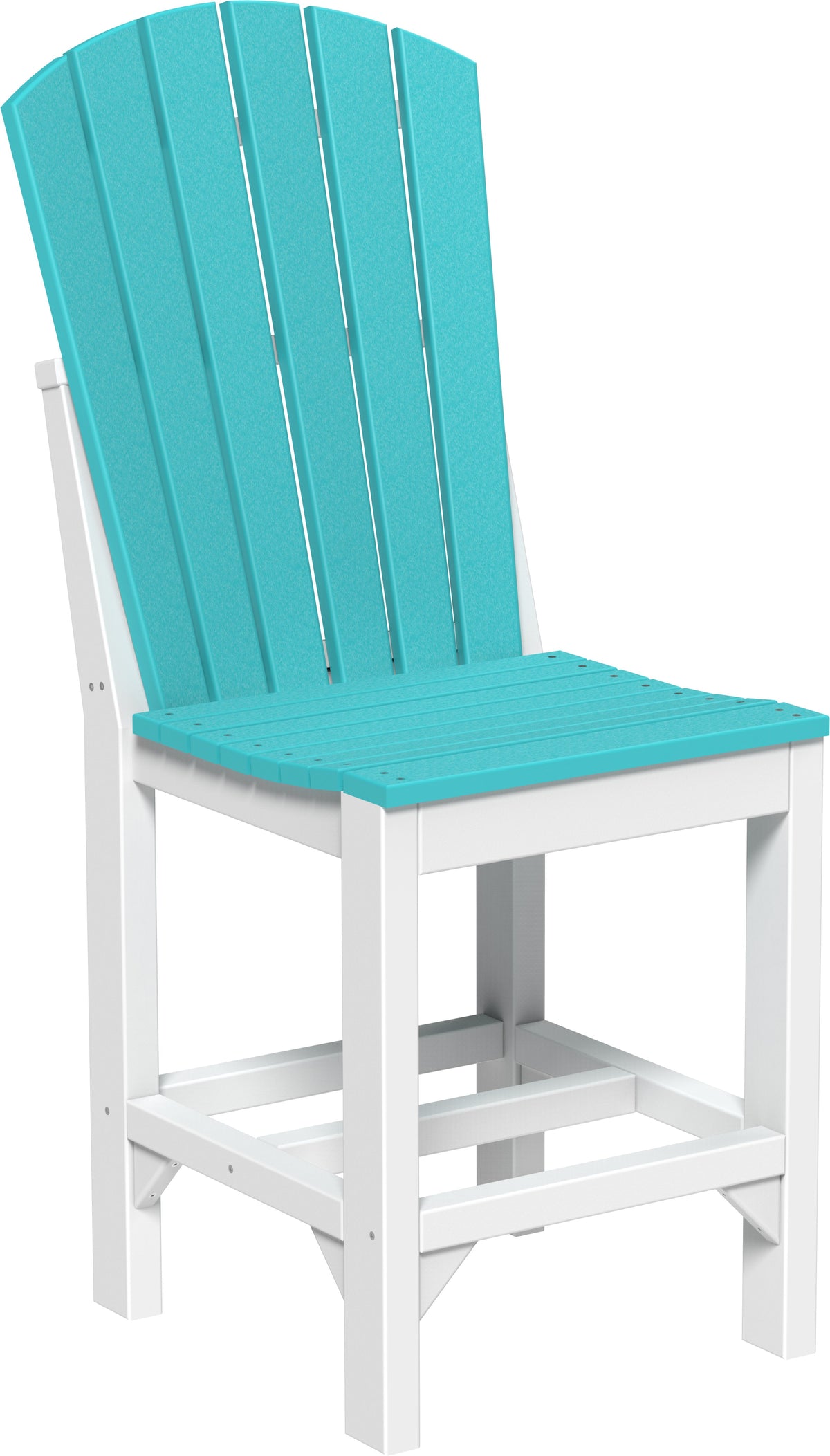 Adirondack Side Chair Aruba Blue & White / Counter Height