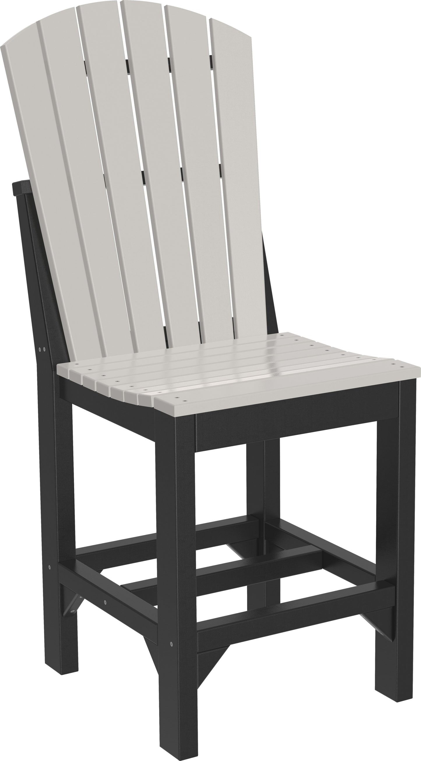 Adirondack Side Chair Dove Gray & Black / Counter Height