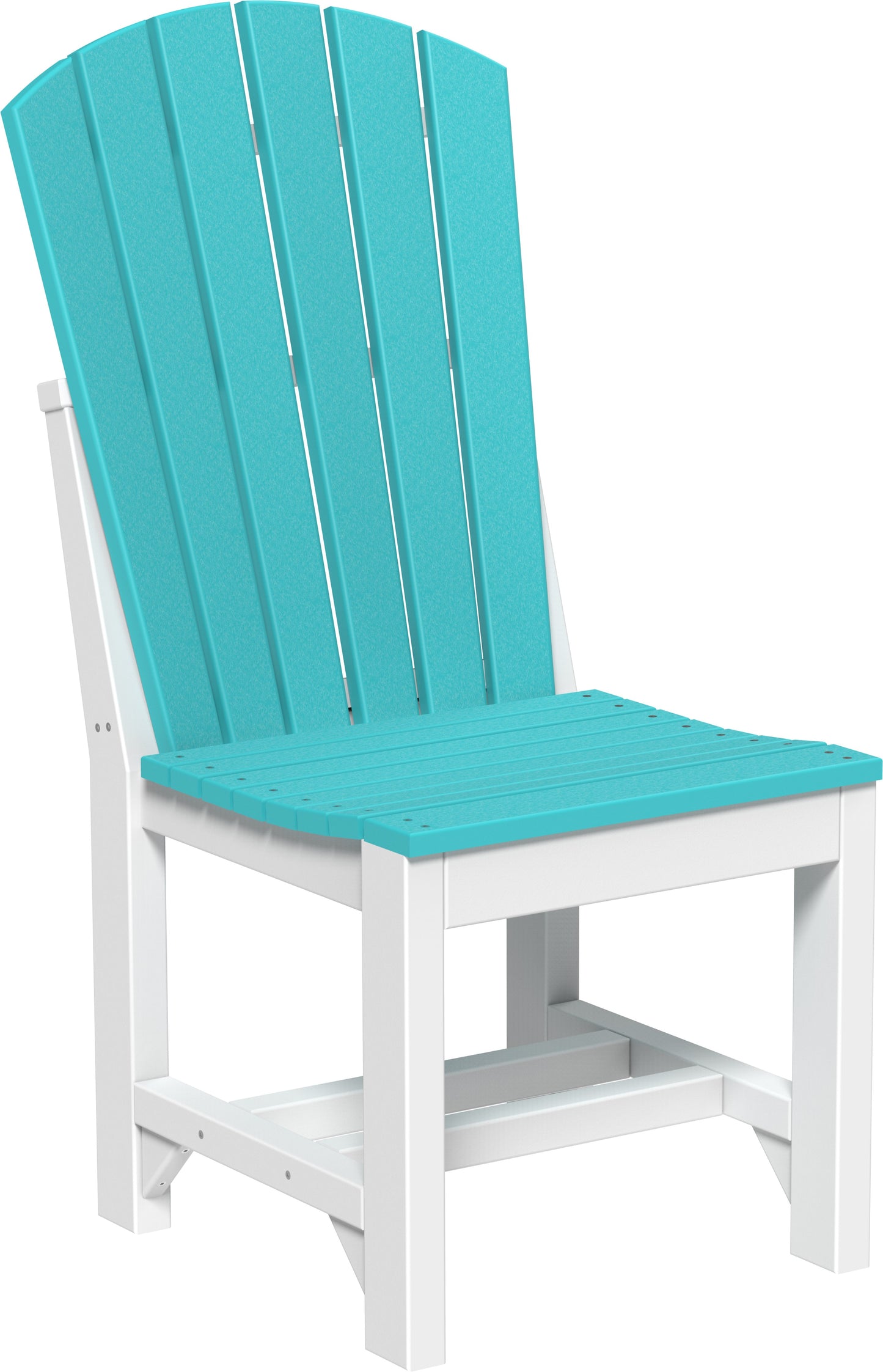 Adirondack Side Chair Aruba Blue & White / Dining Height