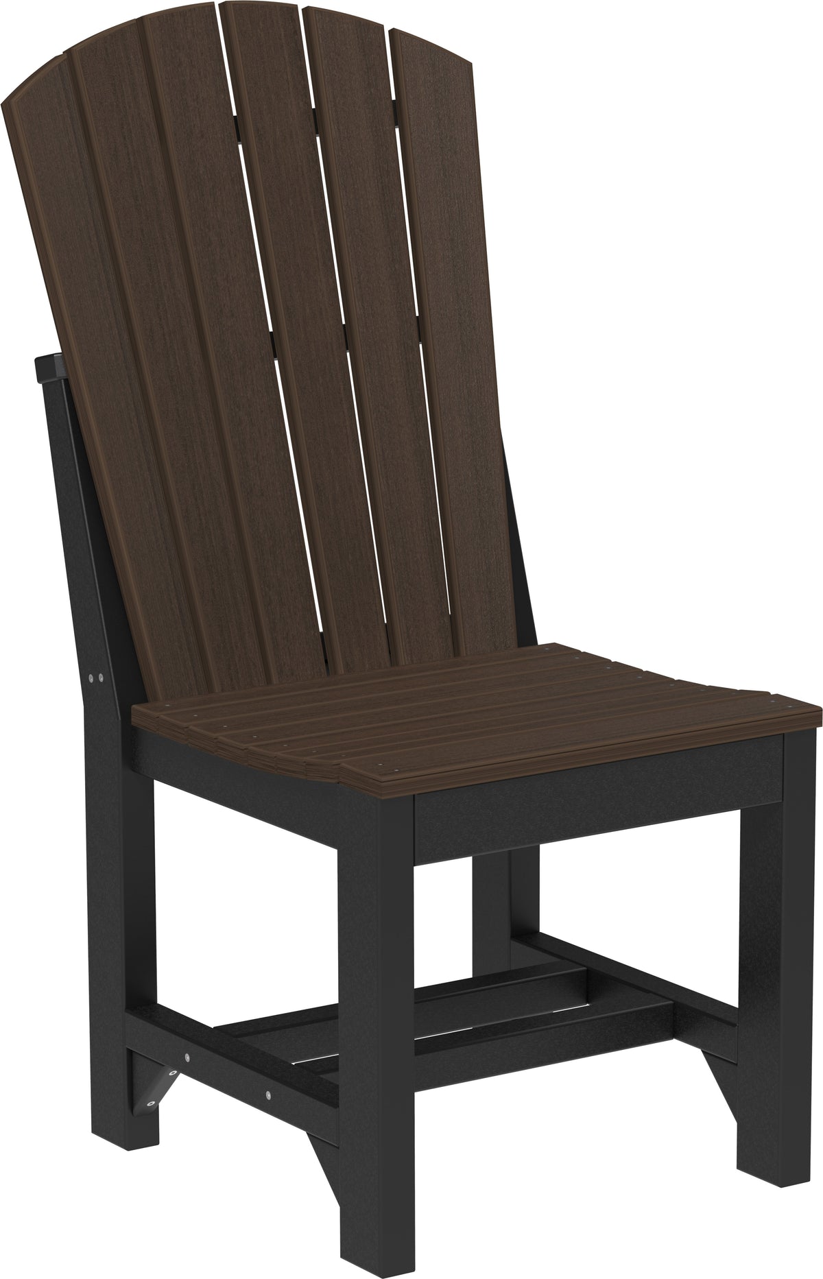 Adirondack Side Chair Brazilian Walnut & Black / Dining Height