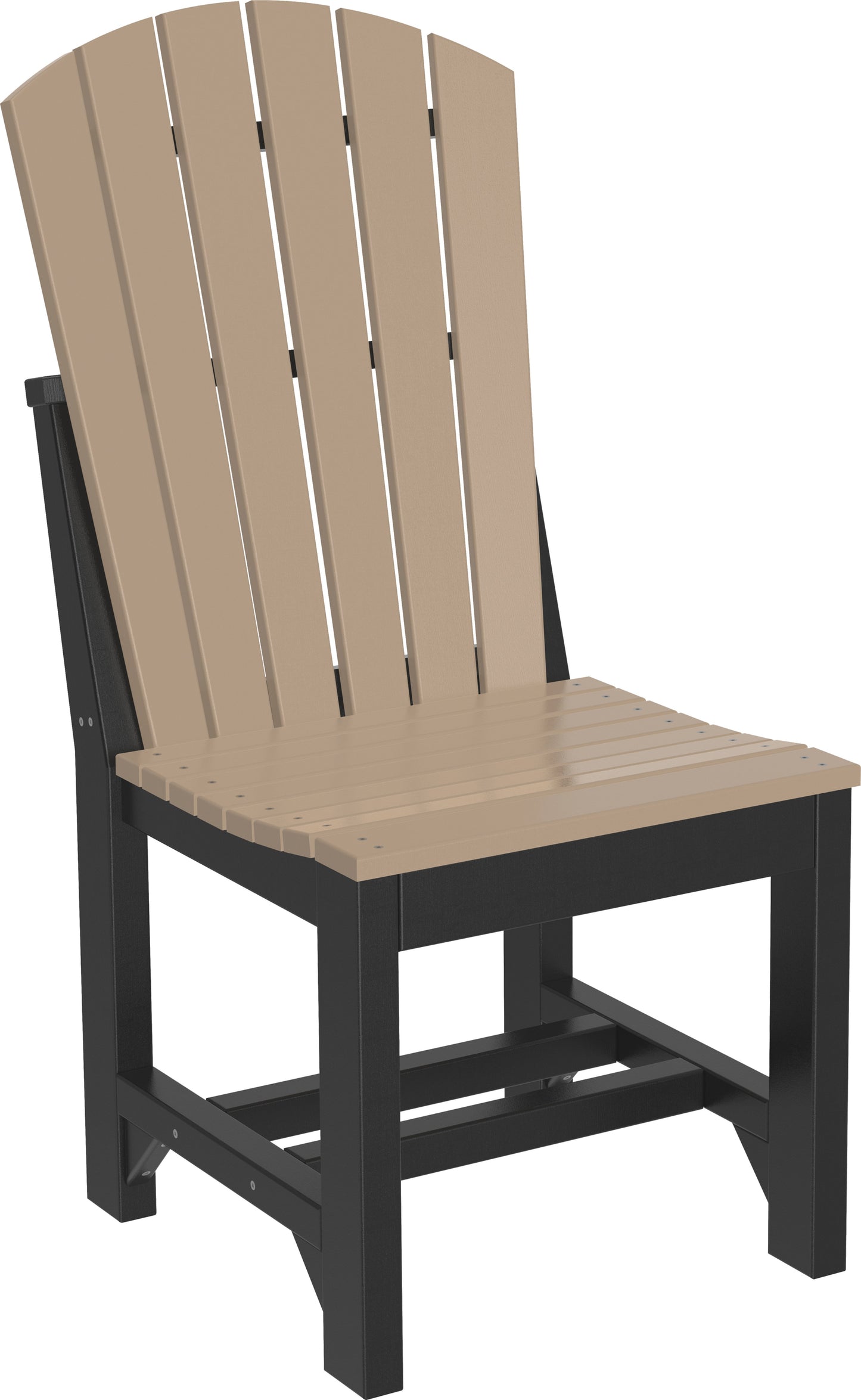 Adirondack Side Chair Weatherwood & Black / Dining Height