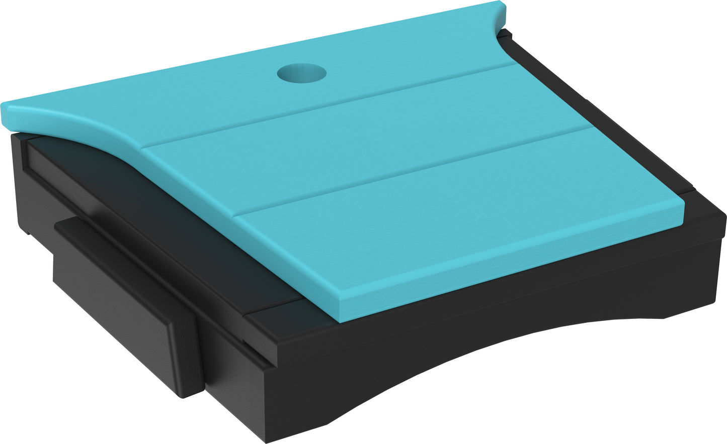 Balcony Tete-a-Tete Table Aruba Blue & Black