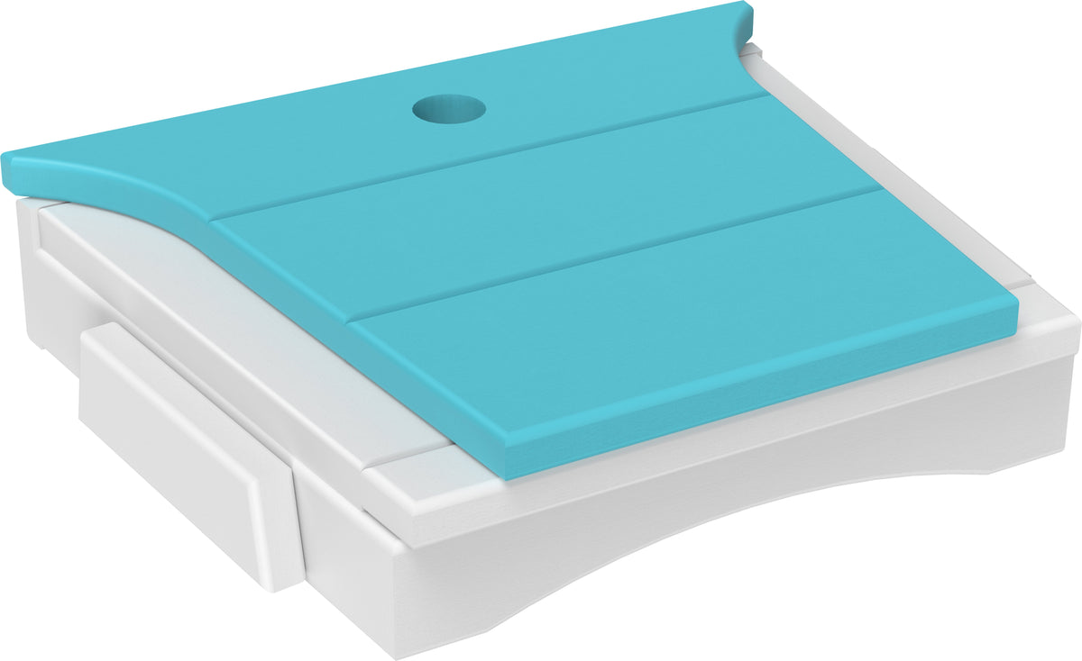 Balcony Tete-a-Tete Table Aruba Blue & White