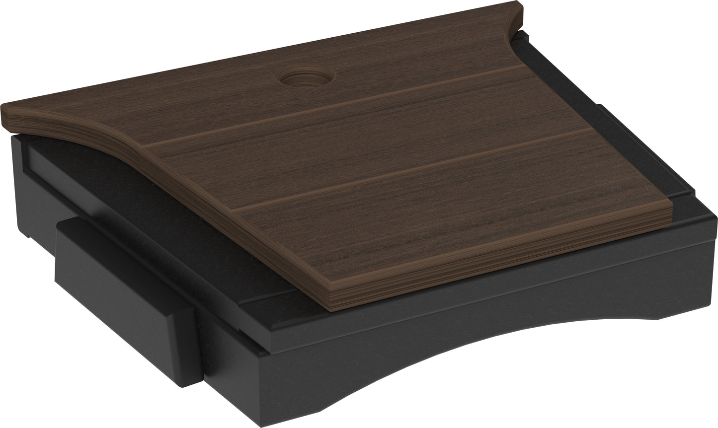 Balcony Tete-a-Tete Table Brazilian Walnut & Black