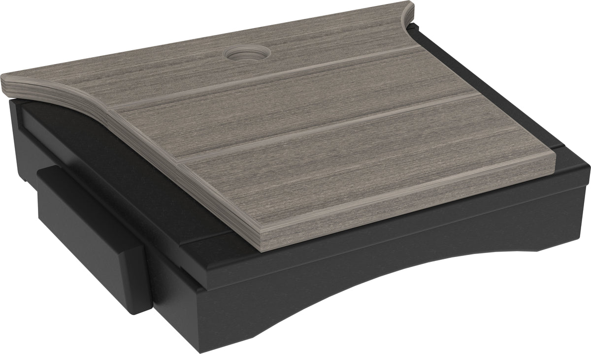 Balcony Tete-a-Tete Table Coastal Gray & Black