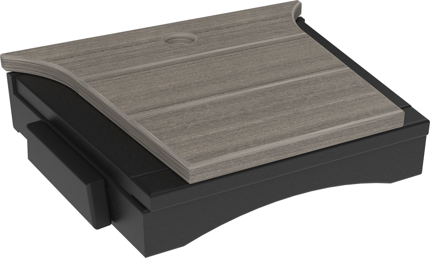 Balcony Tete-a-Tete Table Coastal Gray & Black