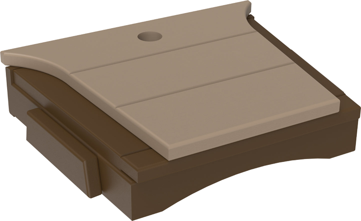 Balcony Tete-a-Tete Table Weatherwood & Chestnut Brown