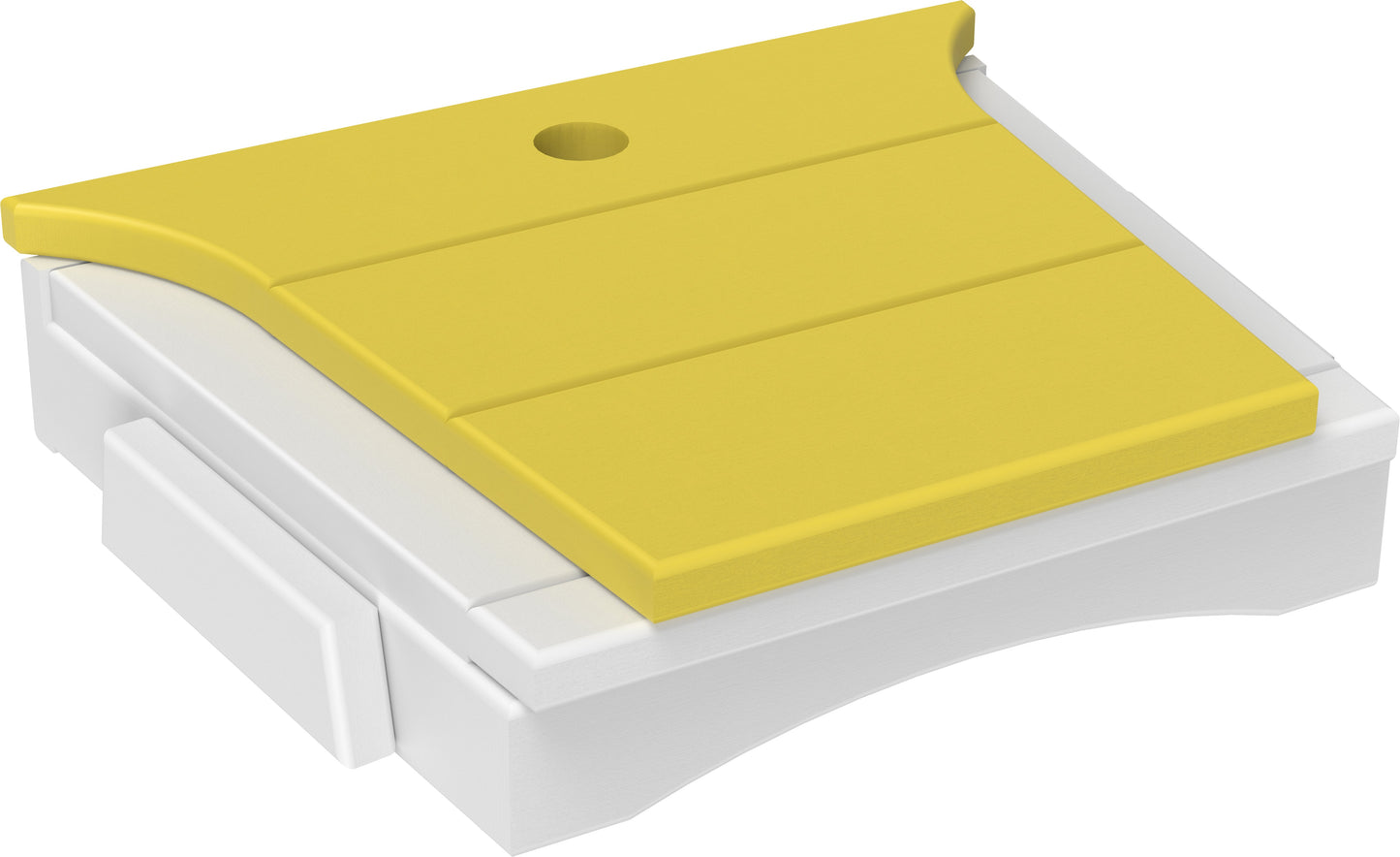Balcony Tete-a-Tete Table Yellow & White