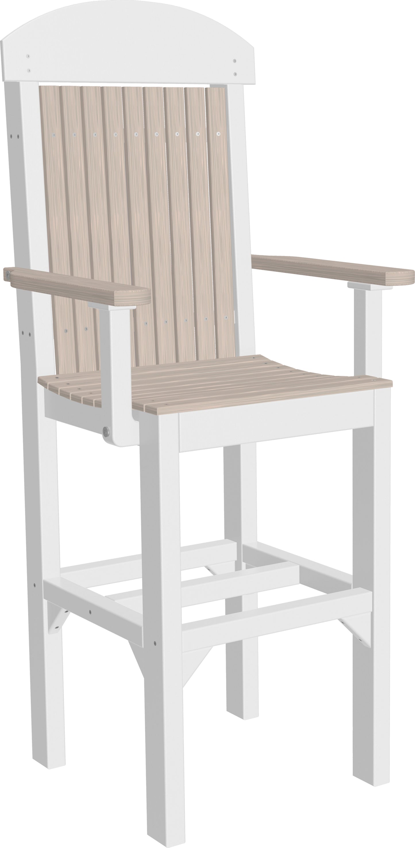 Classic Arm Chair Birch & White / Bar Height