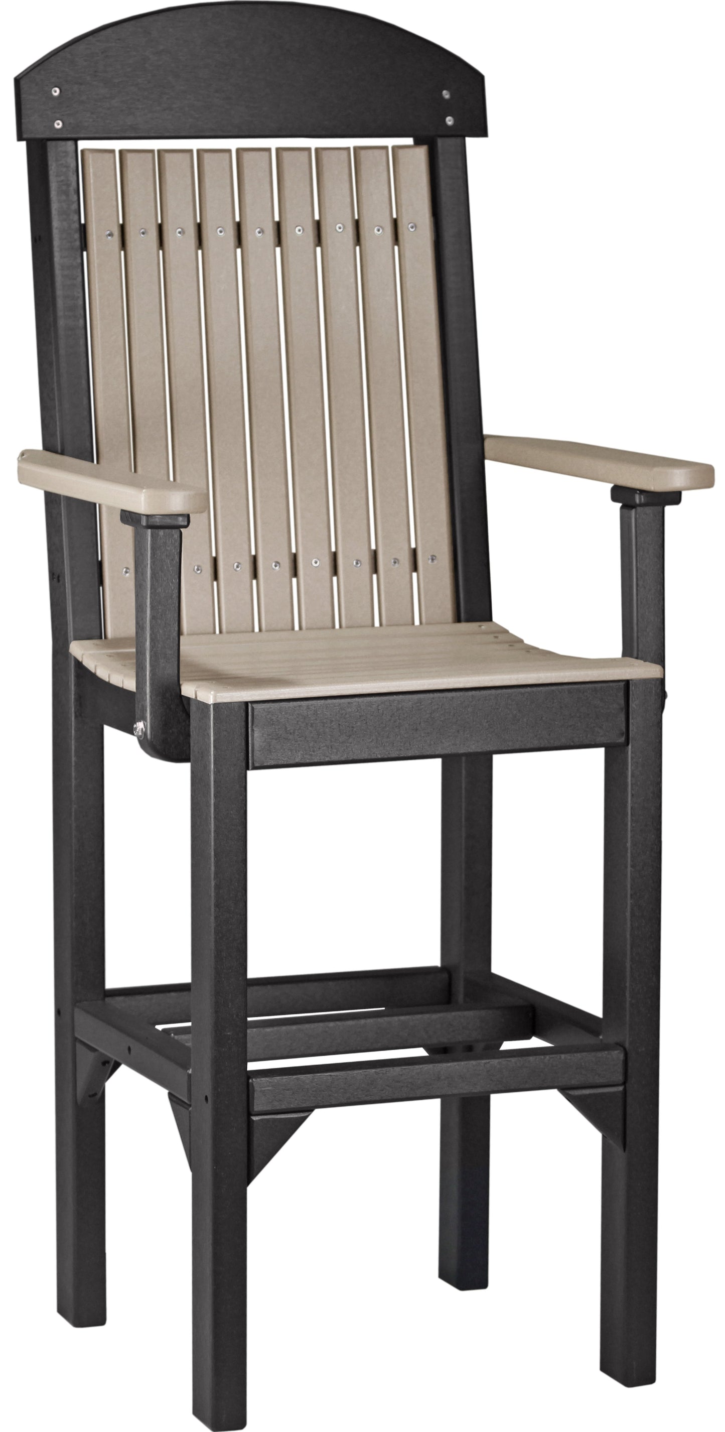Classic Arm Chair Weatherwood & Black / Bar Height