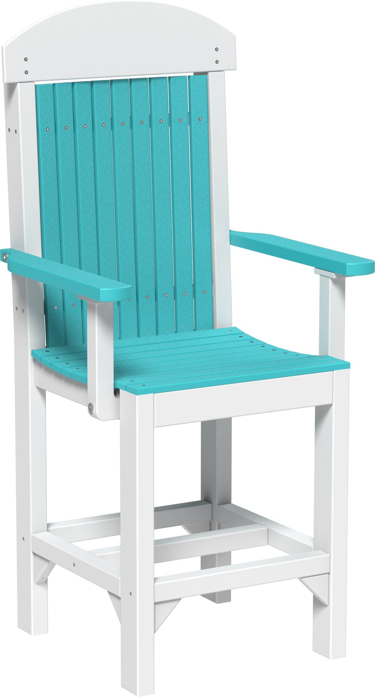 Classic Arm Chair Aruba Blue & White / Counter Height