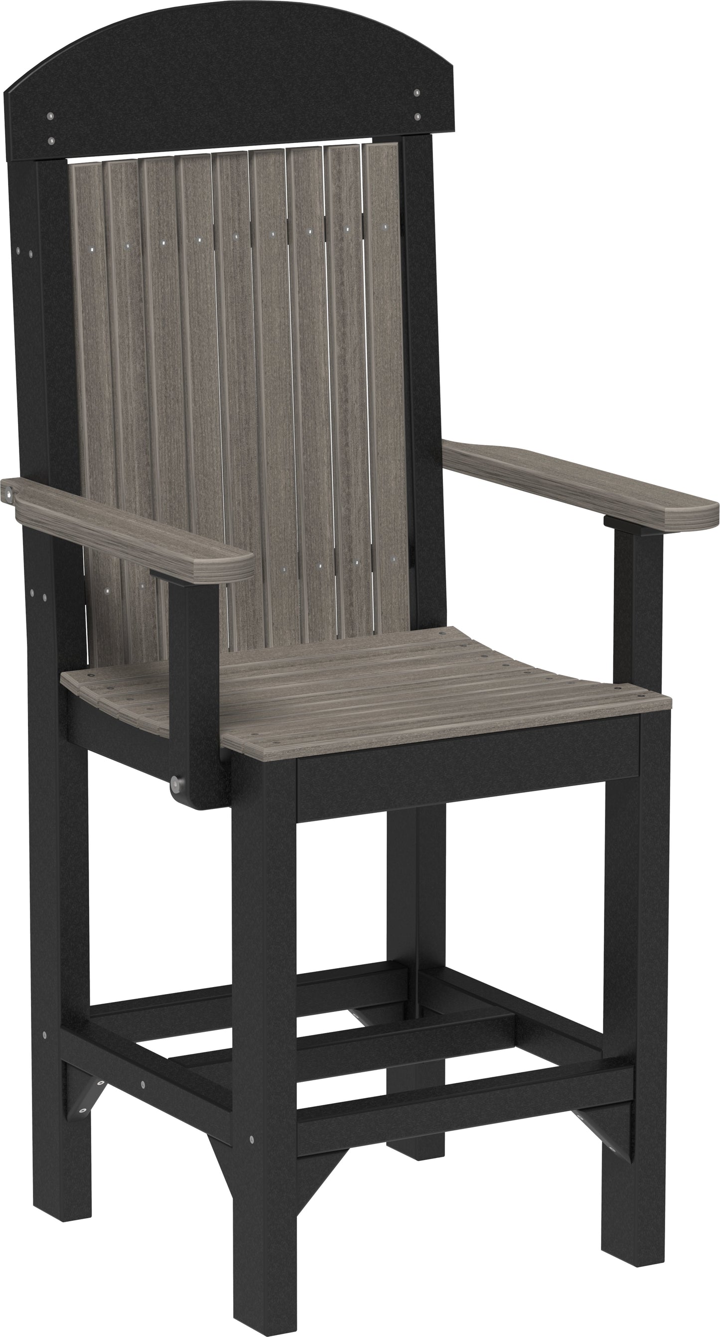 Classic Arm Chair Coastal Gray & Black / Counter Height