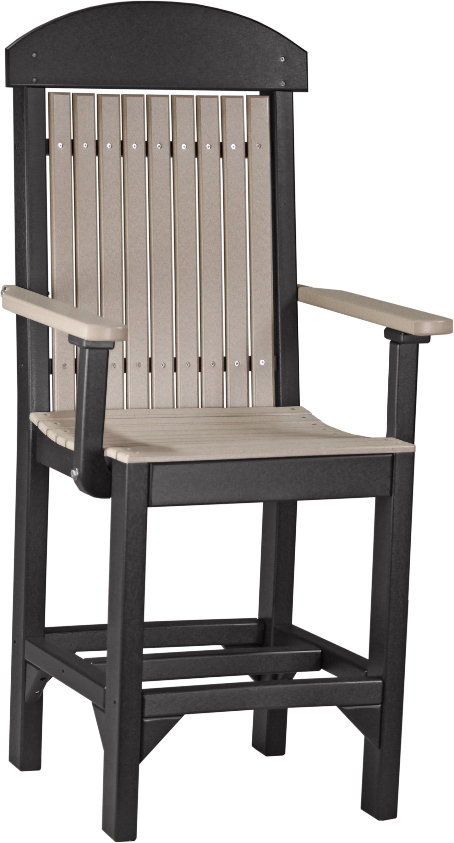 Classic Arm Chair Weatherwood & Black / Counter Height