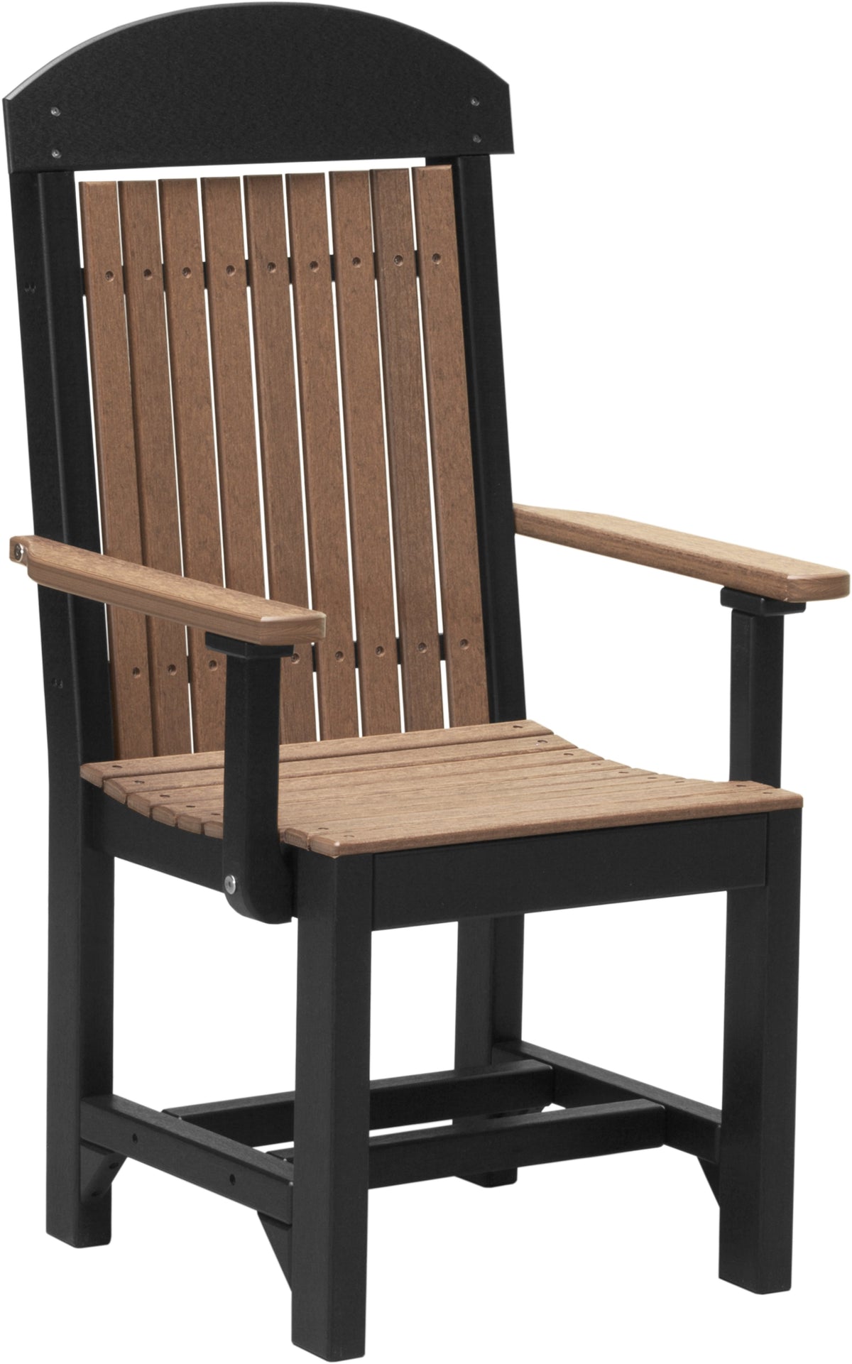 Classic Arm Chair Antique Mahogany & Black / Dining Height