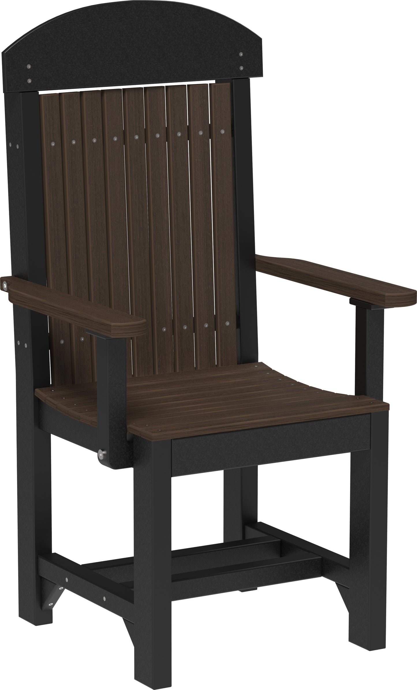 Classic Arm Chair Brazilian Walnut & Black / Dining Height