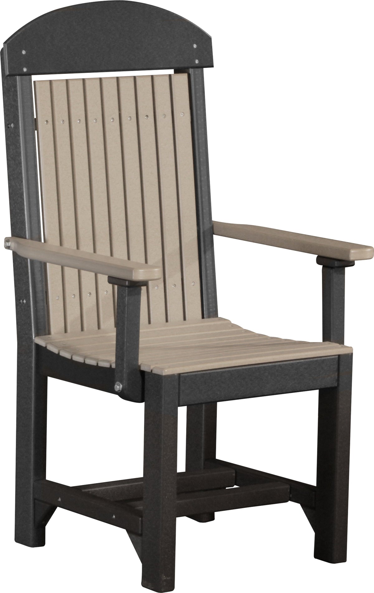 Classic Arm Chair Weatherwood & Black / Dining Height
