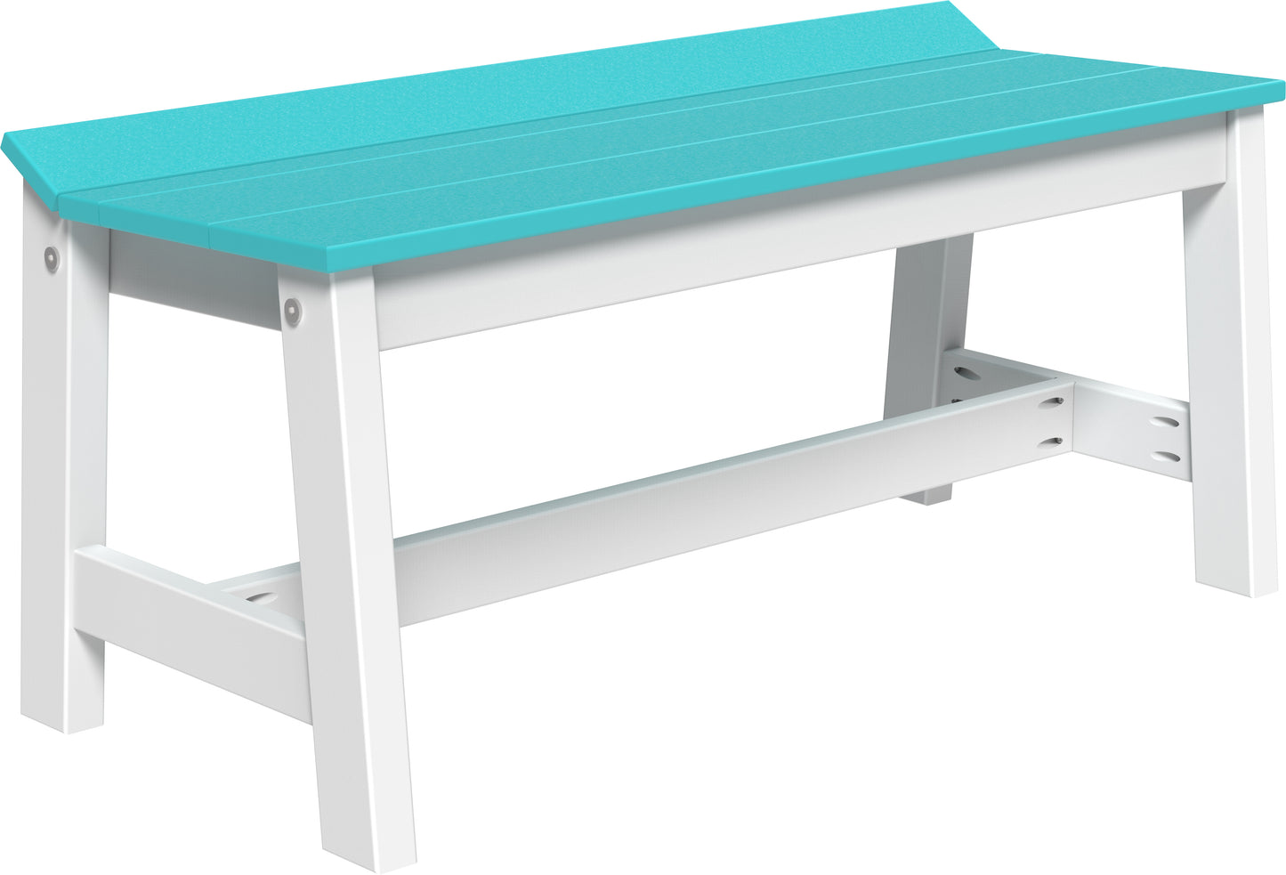 Café Dining Bench (41") Aruba Blue & White
