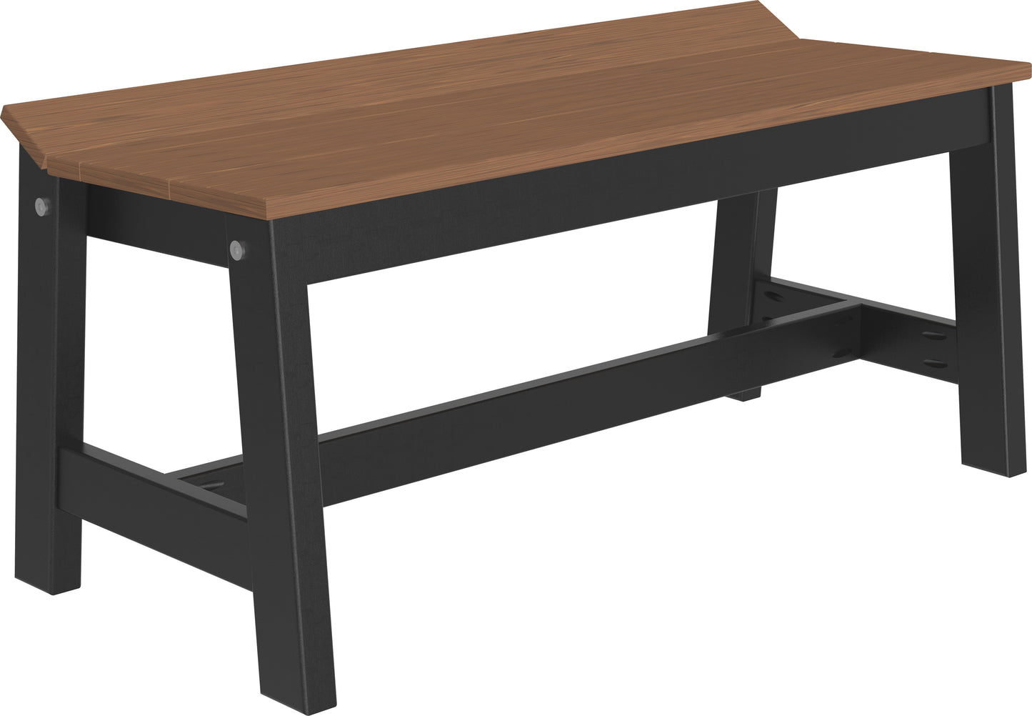 Café Dining Bench (41") Antique Mahogany & Black