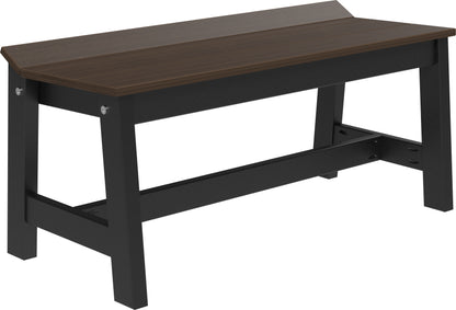 Café Dining Bench (41") Brazilian Walnut & Black