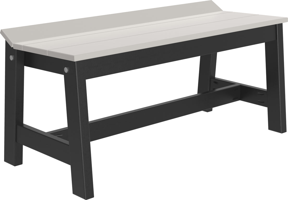 Café Dining Bench (41") Dove Gray & Black