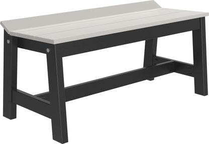 Café Dining Bench (41") Dove Gray & Black