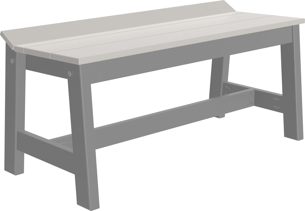 Café Dining Bench (41") Dove Gray & Slate