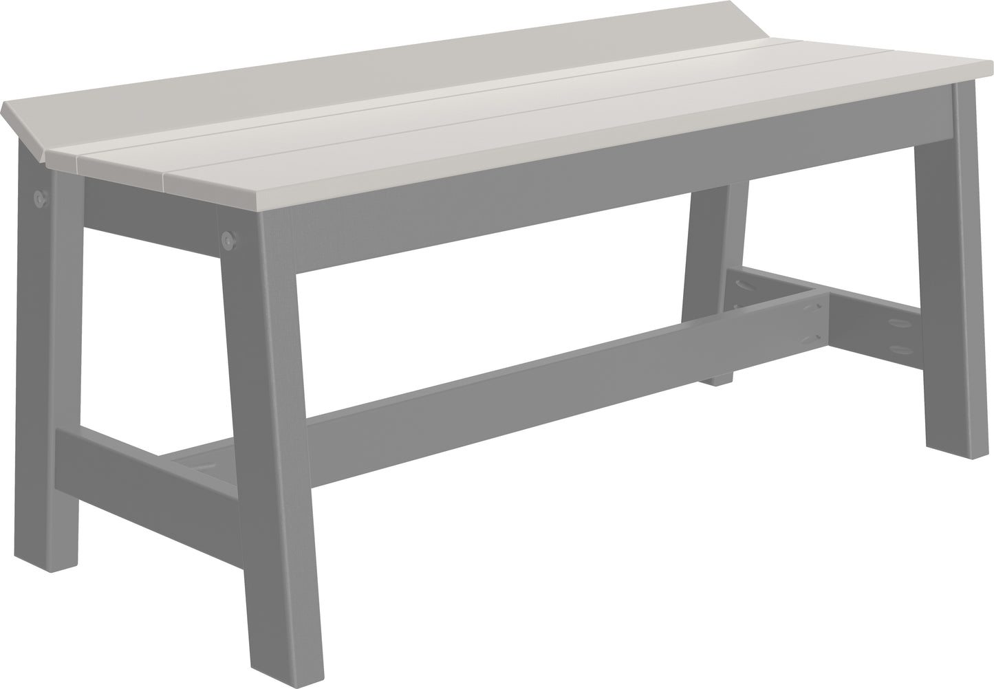 Café Dining Bench (41") Dove Gray & Slate