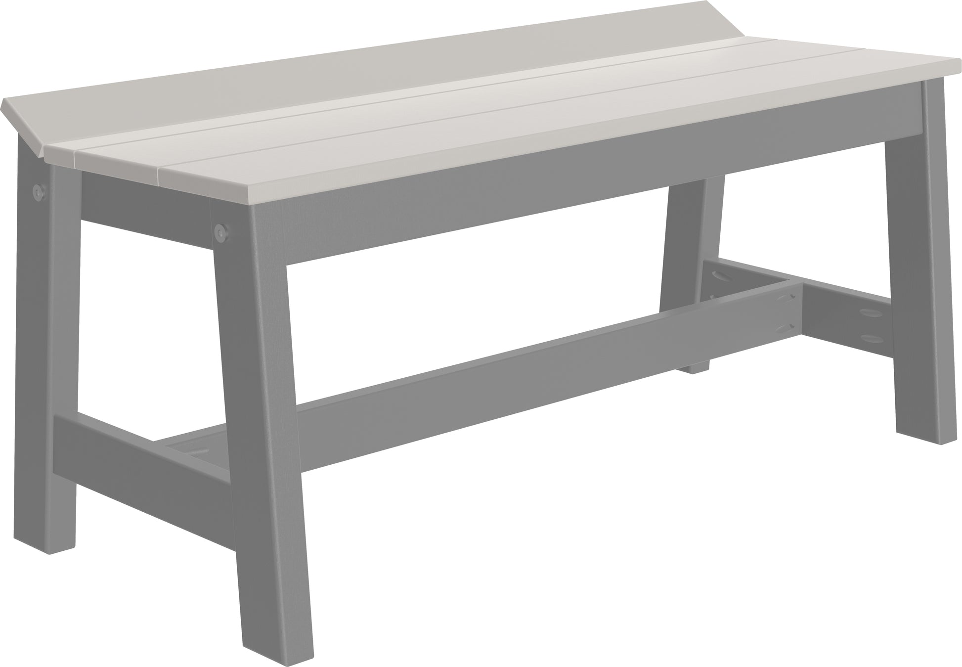 Café Dining Bench (41") Dove Gray & Slate
