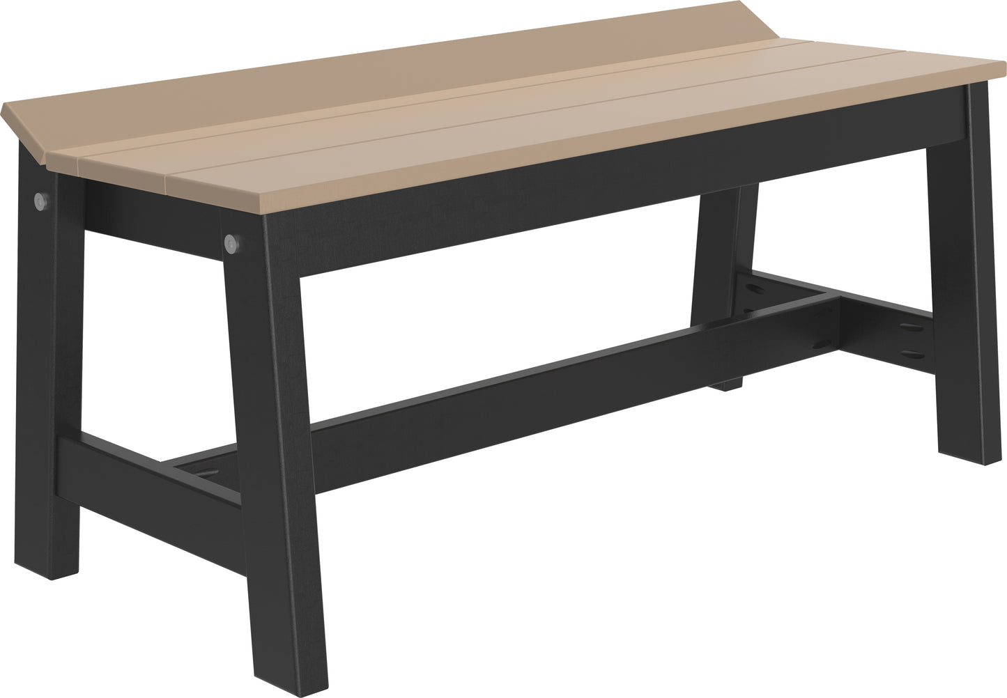 Café Dining Bench (41") Weatherwood & Black