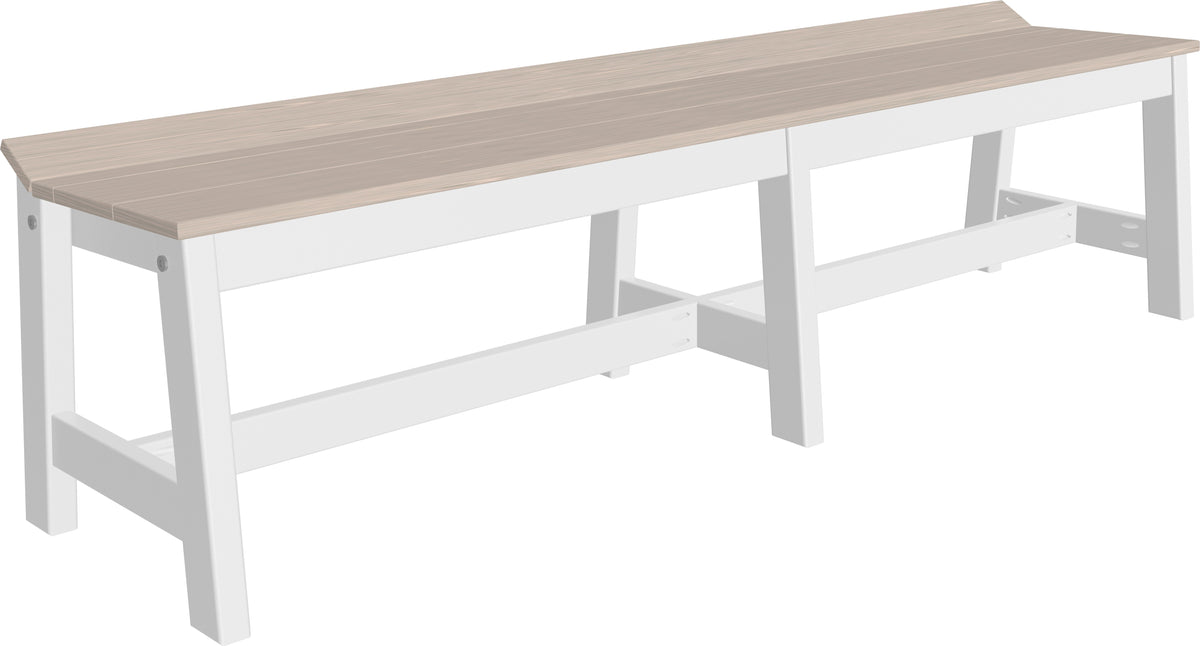 Café Dining Bench (72") Birch & White