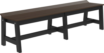 Café Dining Bench (72") Brazilian Walnut & Black