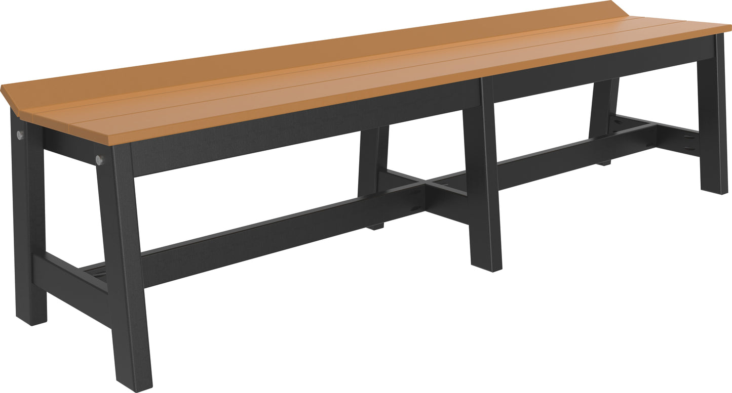 Café Dining Bench (72") Cedar & Black
