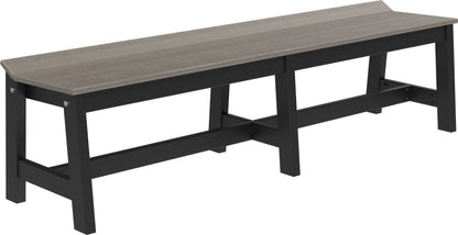 Café Dining Bench (72") Coastal Gray & Black