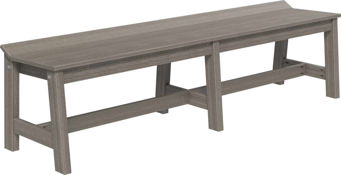 Café Dining Bench (72") Coastal Gray