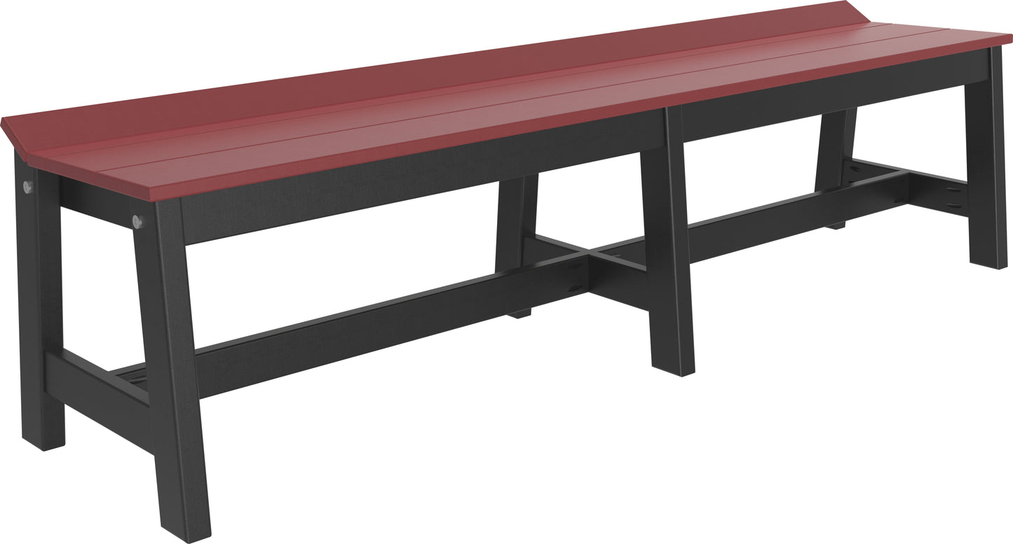 Café Dining Bench (72") Cherrywood & Black