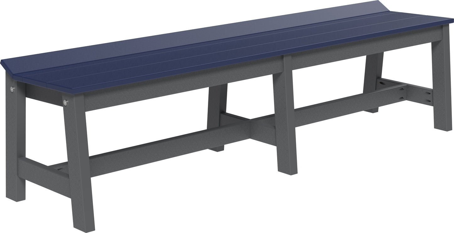 Café Dining Bench (72") Patriot Blue & Slate