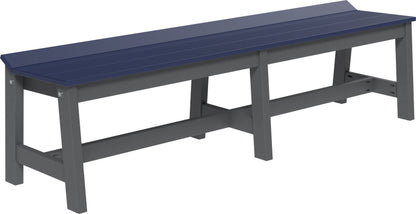 Café Dining Bench (72") Patriot Blue & Slate