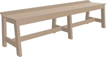 Café Dining Bench (72") Weatherwood