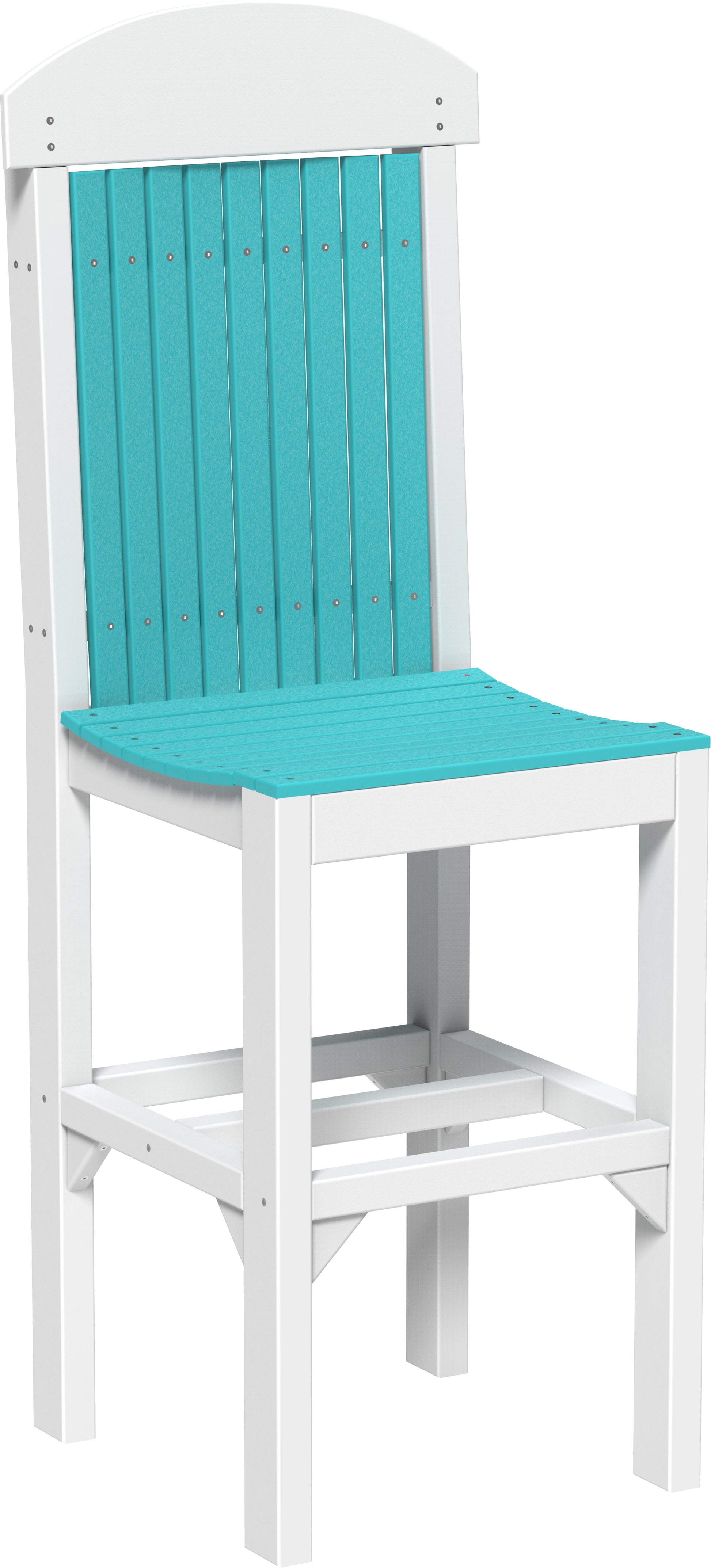 Classic Side Chair Aruba Blue & White / Bar Height