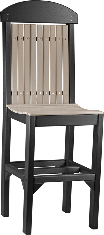Classic Side Chair Weatherwood & Black / Bar Height
