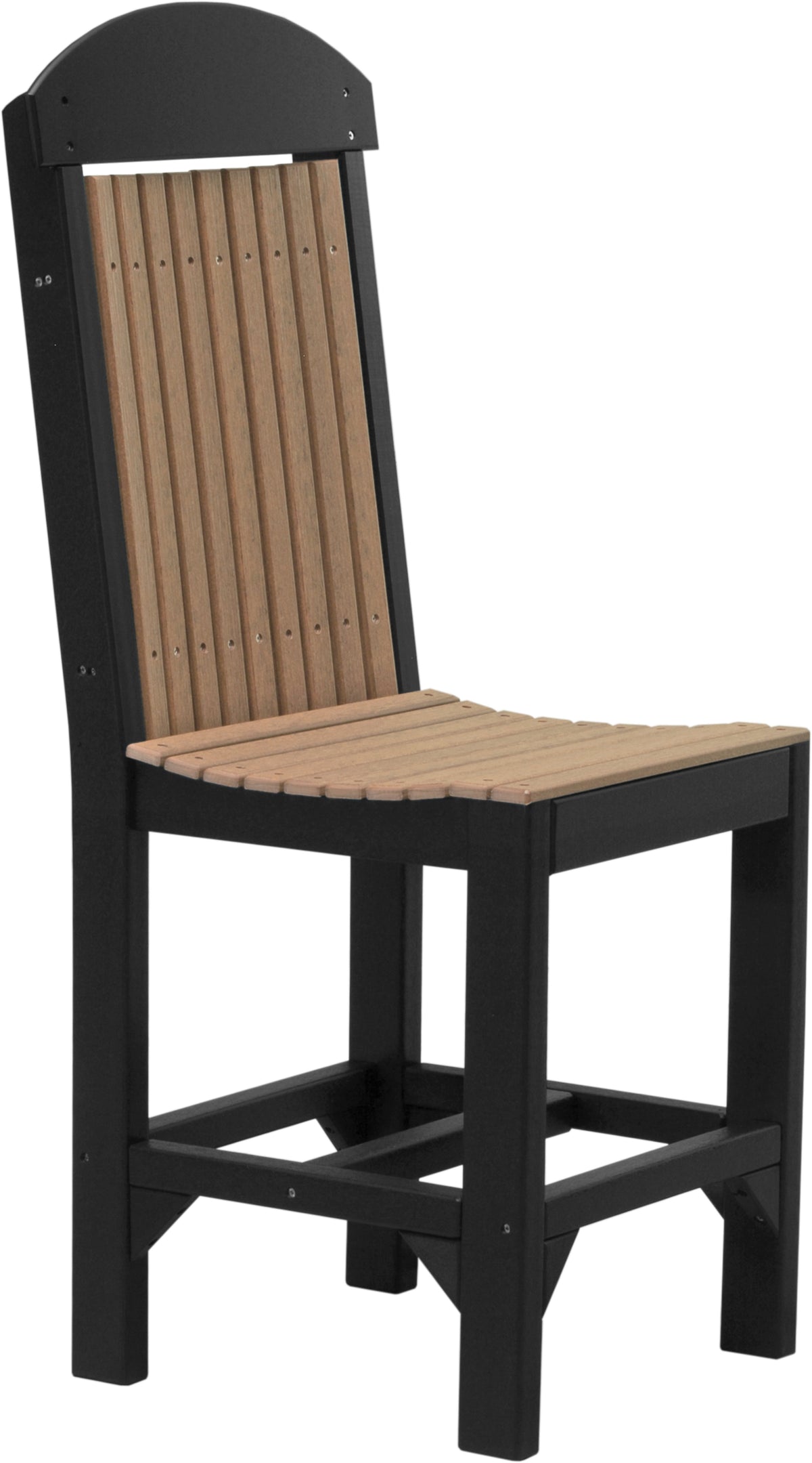 Classic Side Chair Antique Mahogany & Black / Counter Height