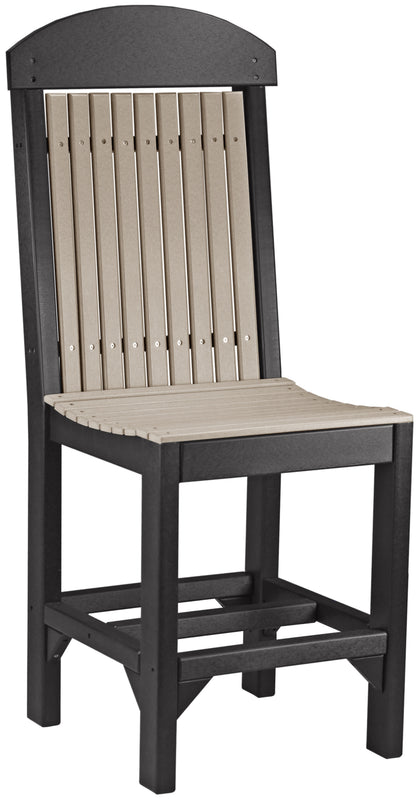 Classic Side Chair Weatherwood & Black / Counter Height