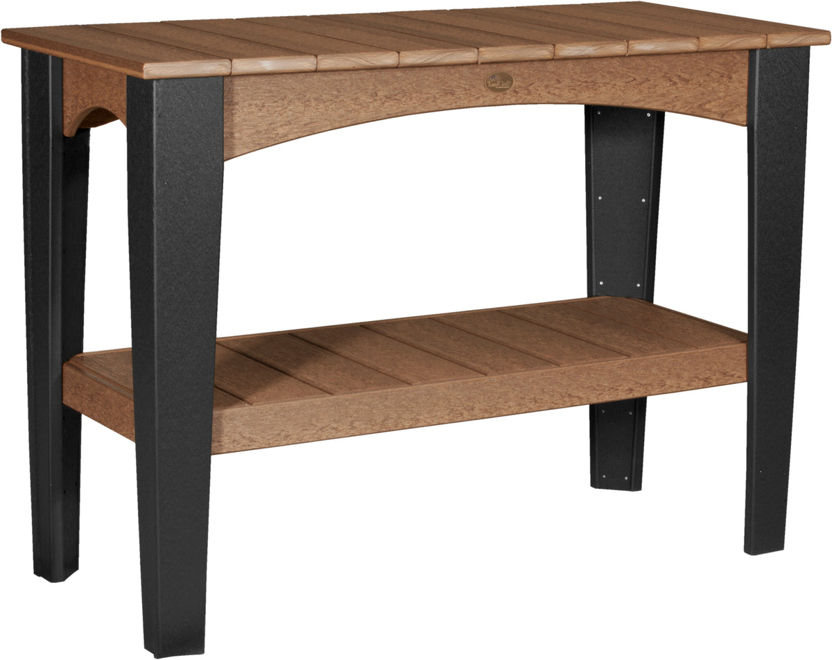 Island Buffet Table Antique Mahogany & Black