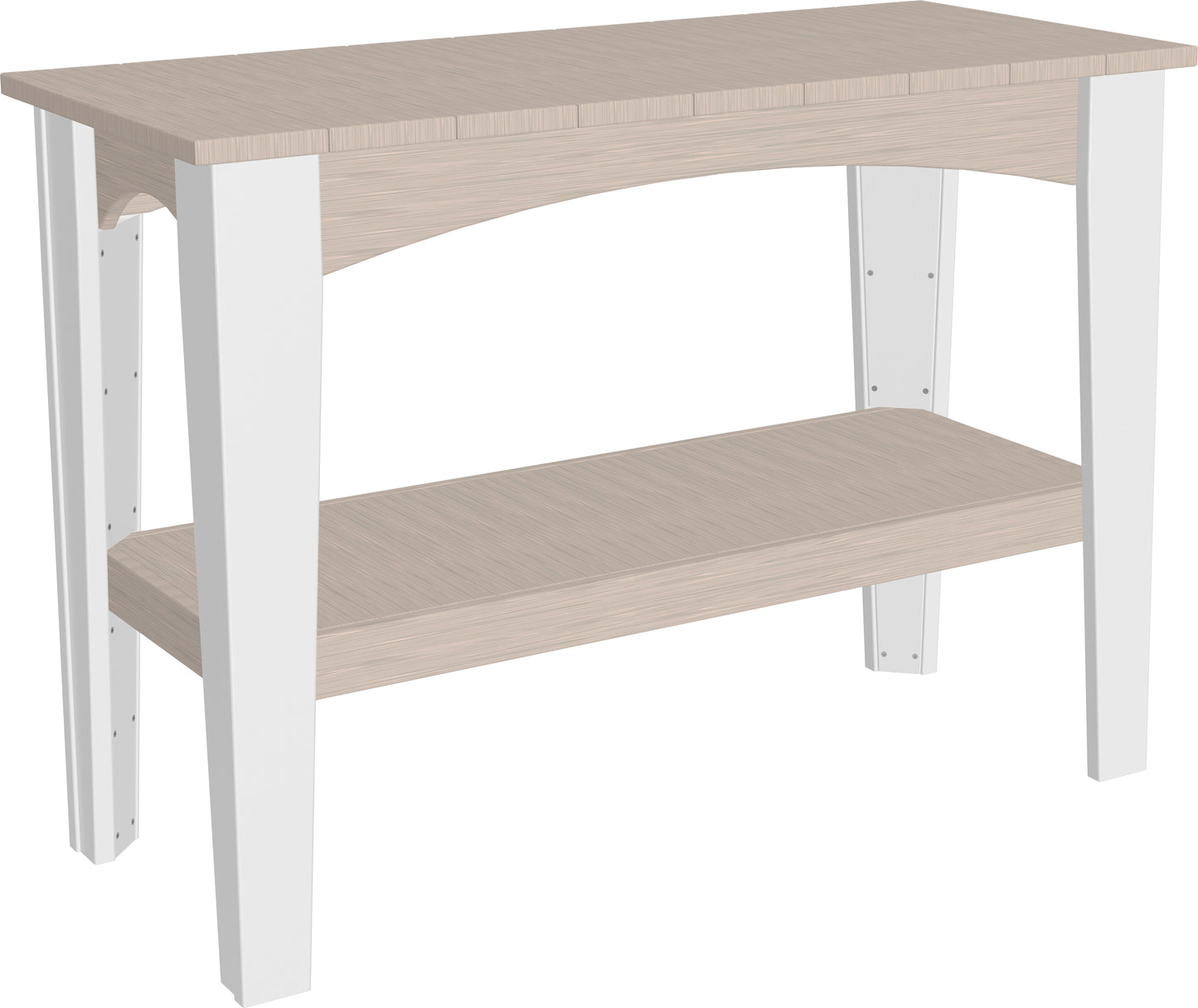 Island Buffet Table Birch & White