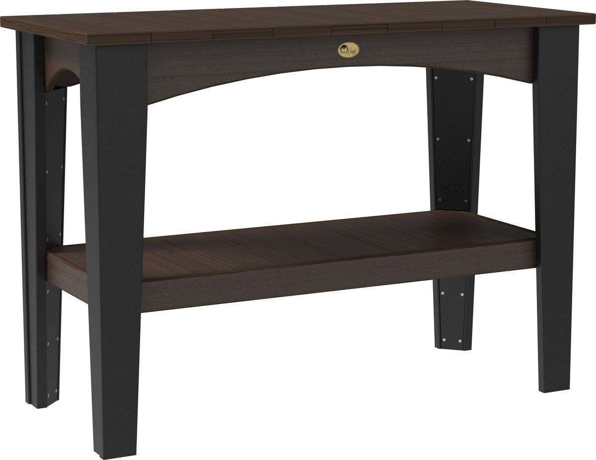 Island Buffet Table Brazilian Walnut & Black