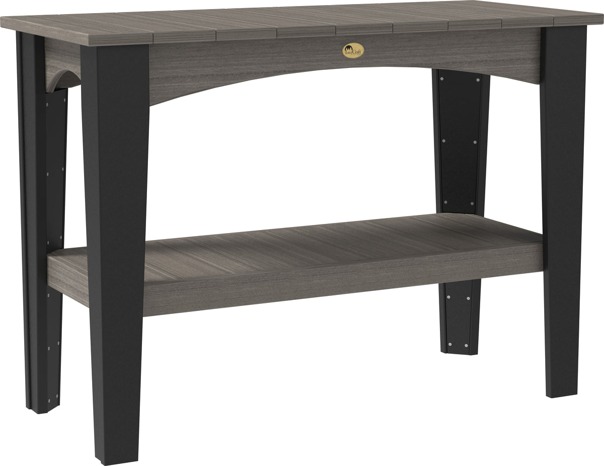 Island Buffet Table Coastal Gray & Black