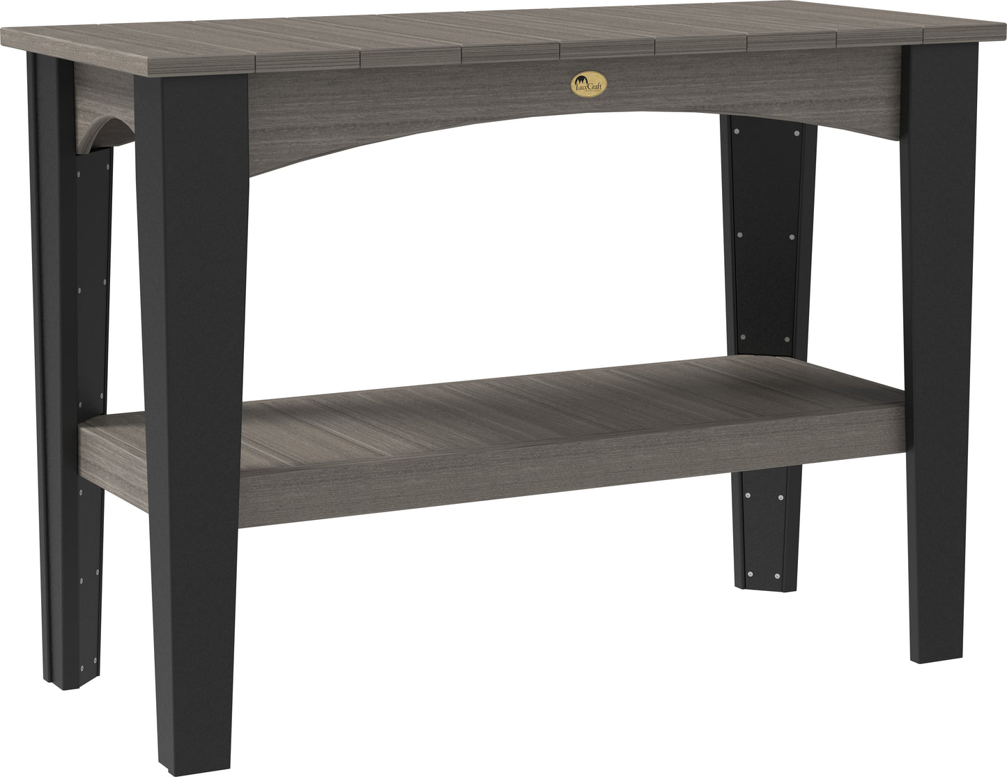 Island Buffet Table Coastal Gray & Black